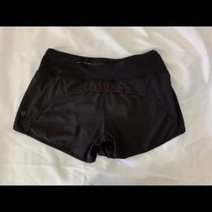 Black Lululemon Speed Up Shorts